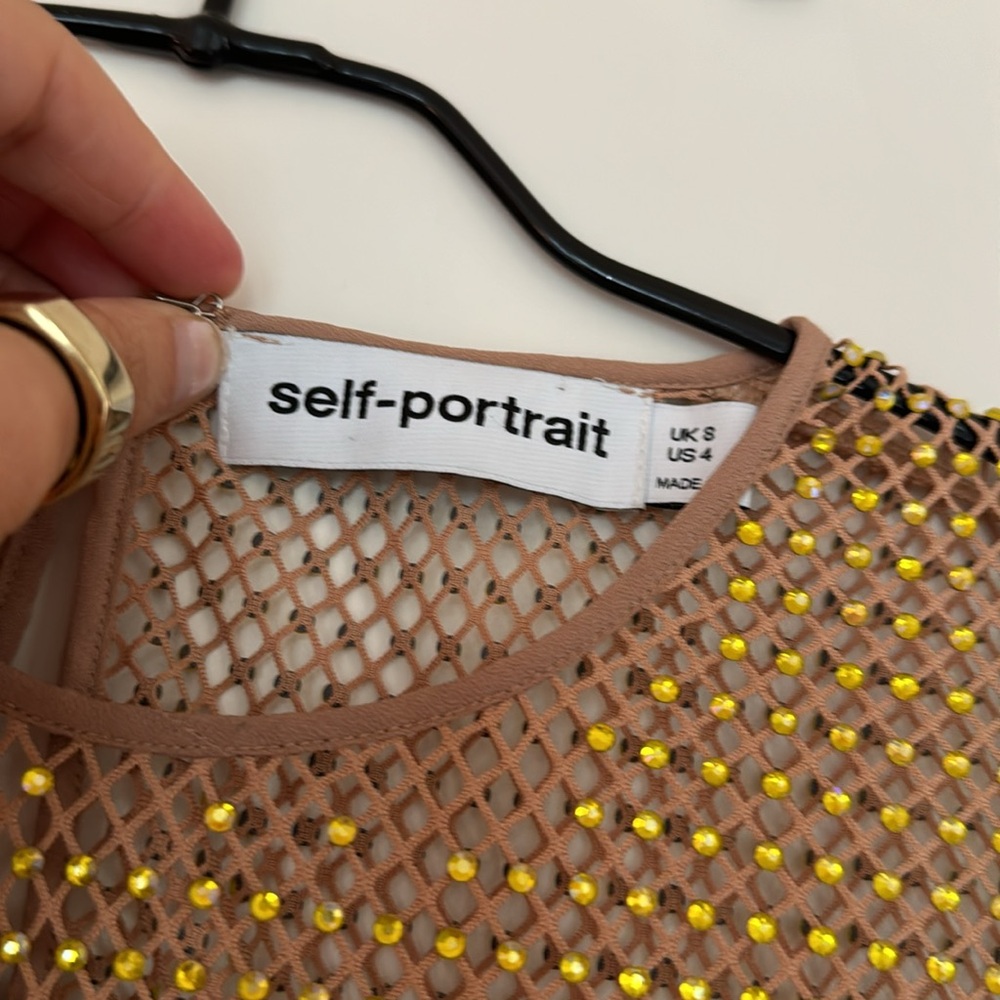 Self Portrait Crystal Mesh top - US 4 - Picture 8 of 11